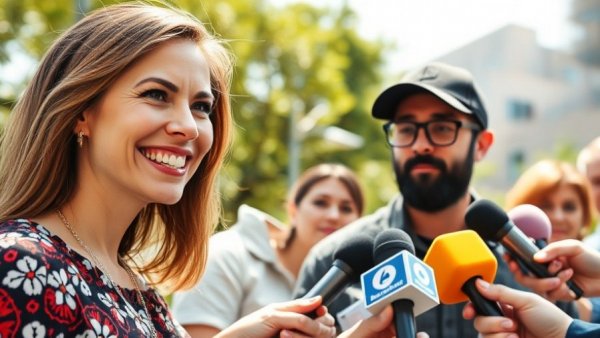 Spencer Pratt interacting with reporters outdoors.