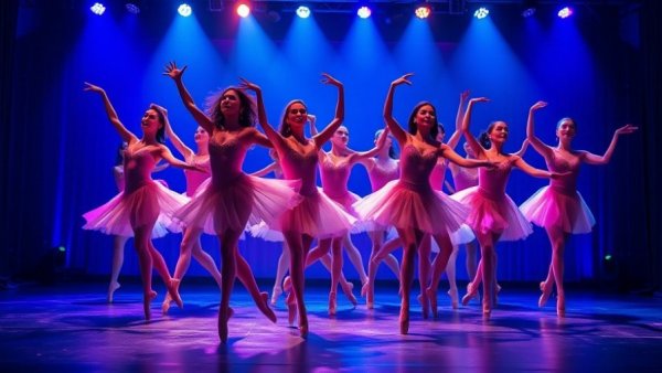 Energetic Hiplet ballerinas performing gracefully on stage.