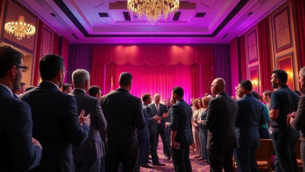 People assisting an individual off the stage at WHCD.