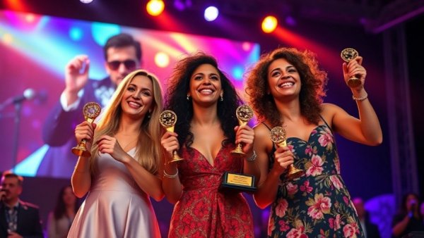 Award winners celebrating at APRA Music Awards 2026 on stage.