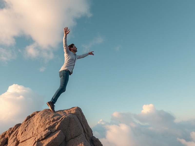 Overcoming overwhelm to achieve success, illustrating a journey of triumph.