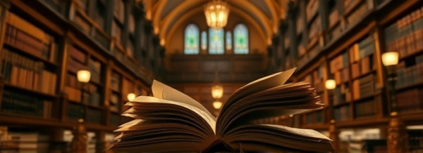 historic library collection, intrigued, flipping through ancient manuscripts, photorealistic, grand halls with towering bookshelves, highly detailed, a gentle breeze blowing pages, RAW image, golden and amber hues, candlelit ambiance, shot with a macro lens