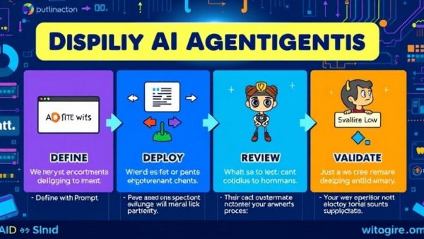 Colorful infographic on no-code document processing steps.