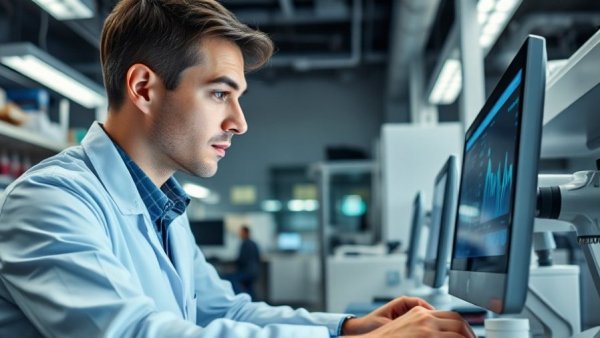 START.nano hard-tech startup professional analyzing data in a modern lab.