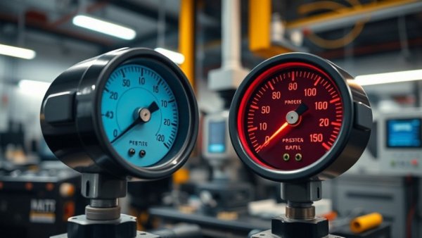 Gemini Robotics-ER 1.6 close-up of pressure gauges in robotics lab.