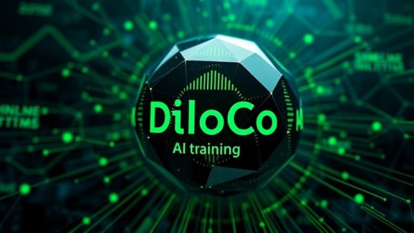 Abstract sphere illustrating Decoupled DiLoCo AI training concept.