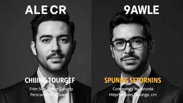 Corporate dual portrait highlighting data technology leaders.