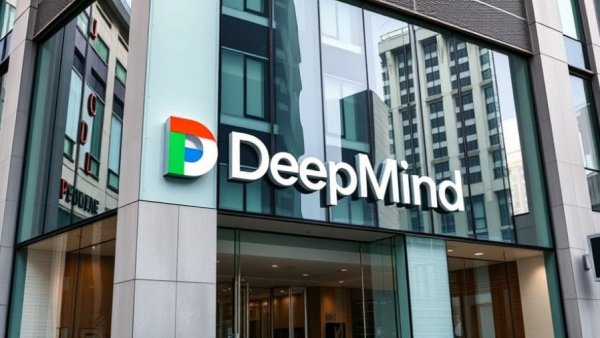 Google DeepMind office entrance reflecting modern design