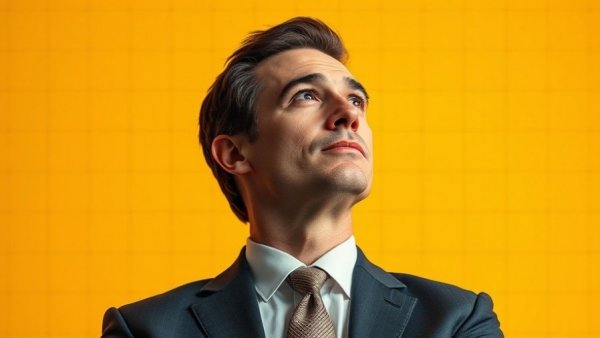 Thoughtful businessman contemplating, AI preventing violent attacks concept.