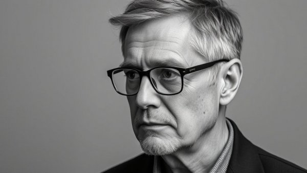 Portrait of middle-aged man with glasses, professional demeanor.