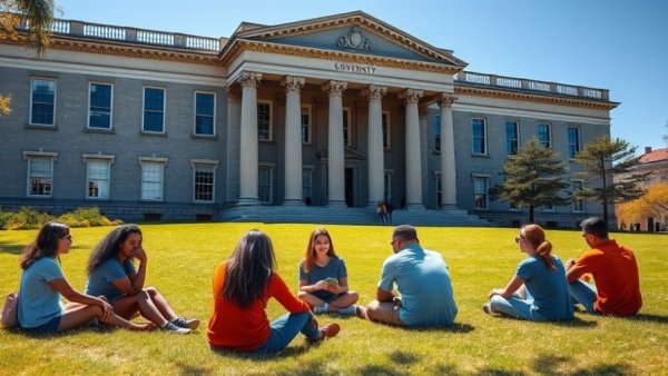 Students discussing on MIT lawn representing MIT Universal Learning.