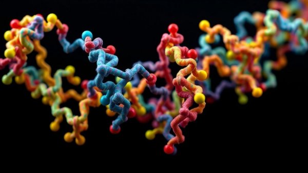 Colorful molecular structure illustrating solar geoengineering risks.
