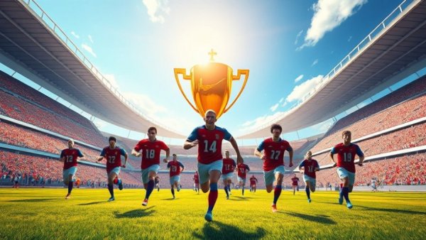 AI in FIFA World Cup 2026: players run towards golden trophy