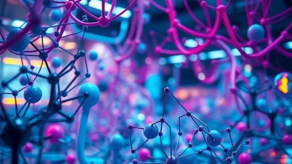 Conceptual art depicting AI world models with vibrant structures