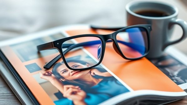 Halliday’s new smart glasses on magazine with coffee cup