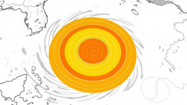 AI model forecasting cyclones with WeatherNext displayed on map