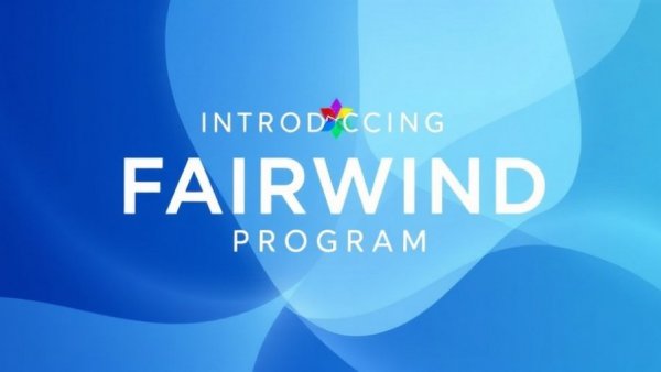 Abstract artwork with 'Introducing Fairwind Program' text