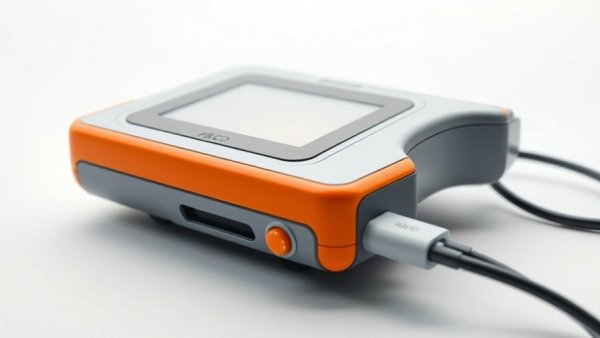 AI-GUIDE technology transfer device with digital screen and cables.