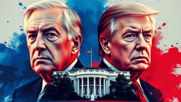 Collage of portraits with White House and abstract background, OpenAI pauses AI training