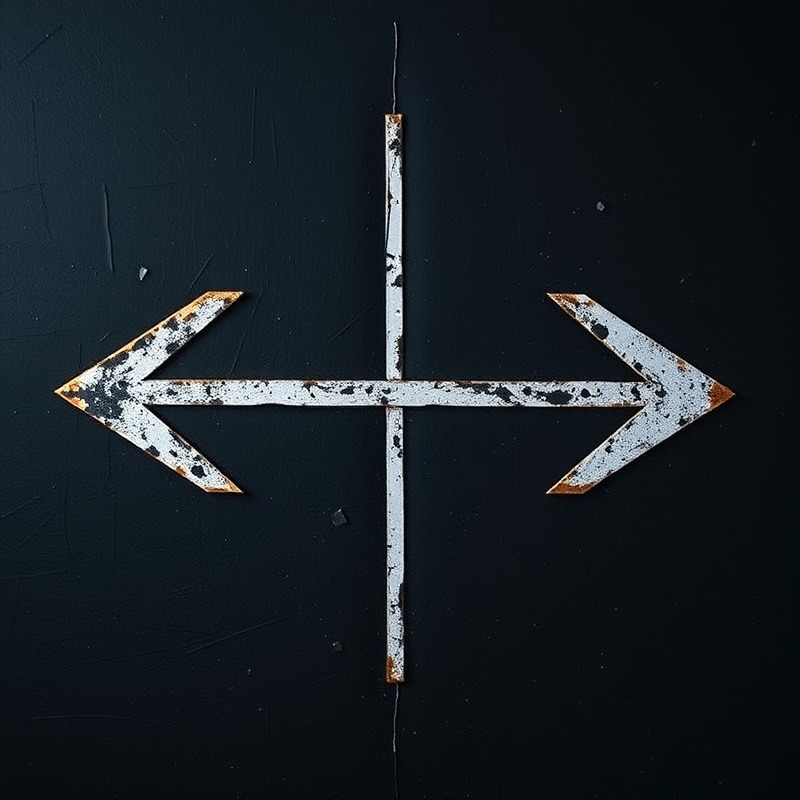 Left and right arrows indicating direction for navigation.