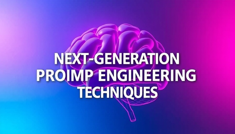 Futuristic graphic design of 'Prompt Engineering' with a brain illustration.