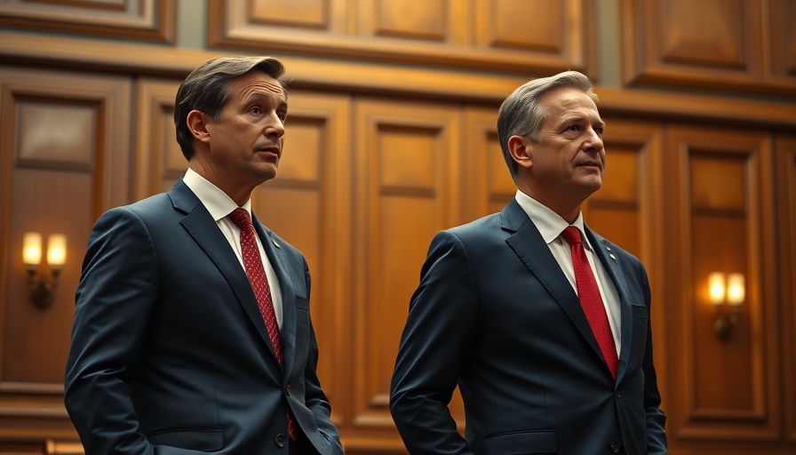 Two men in suits symbolizing a notable rivalry.