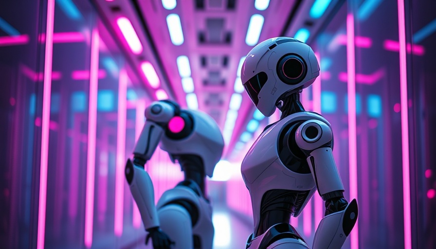 Futuristic robot in neon hallway, GPT-4.5 vs Claude 3.7 Sonnet comparison.
