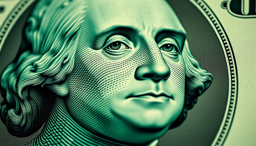 Close-up of $1 bill with green tint highlighting George Washington.