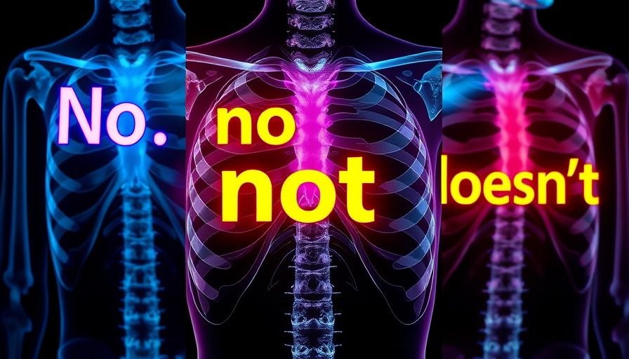 Composite x-ray with negation words in vibrant colors