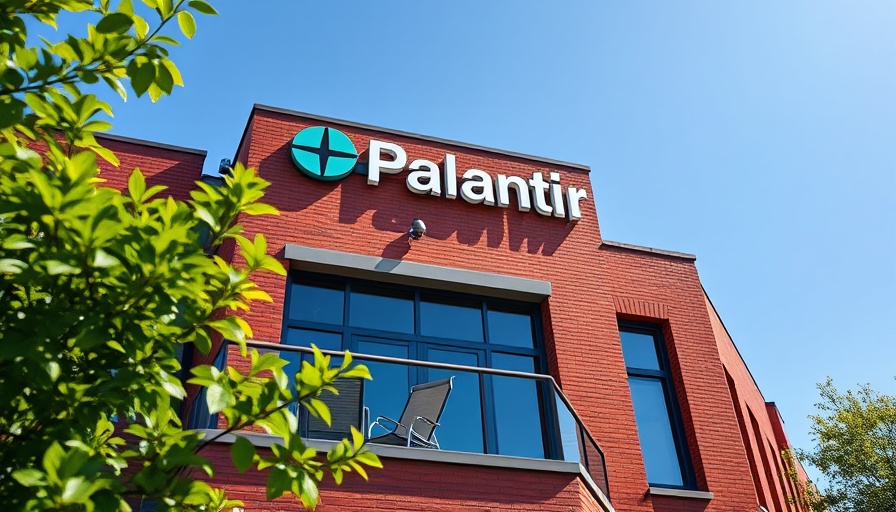 Palantir Defense Conference Journalist Response: brick building with logo.