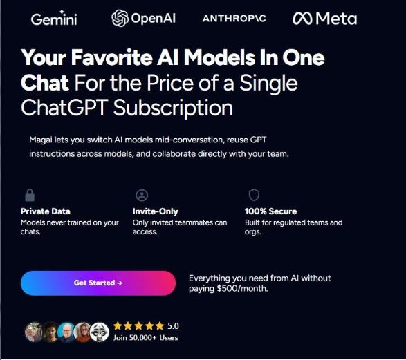 Magai logo representing innovation and creativity in design.