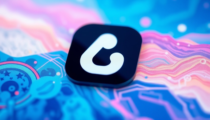 Grok app icon on a digital, artistic background