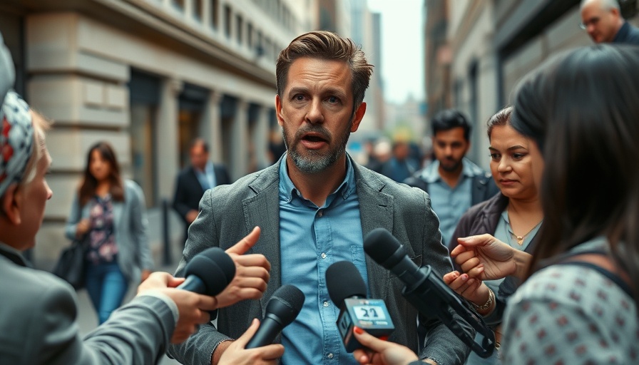 OpenAI Fundraising Round discussion with reporters in urban setting.