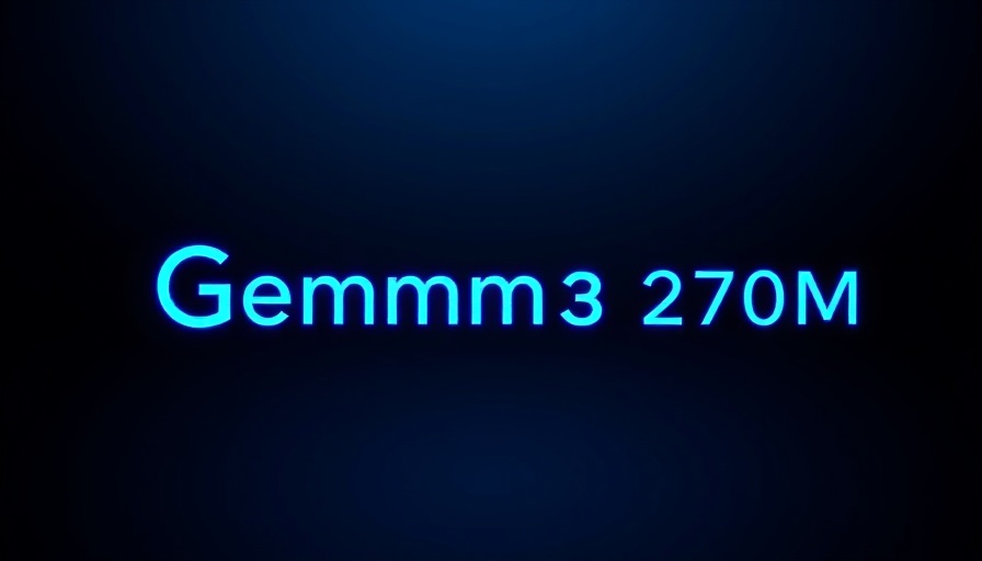 Gemma 3 270M AI Model logo on dark background