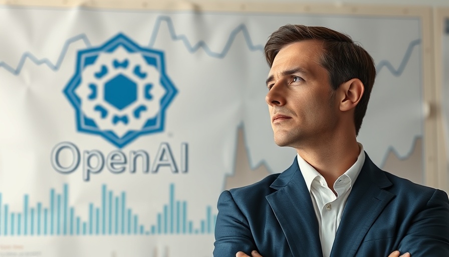 OpenAI $500 billion valuation concept with business portrait and graph.