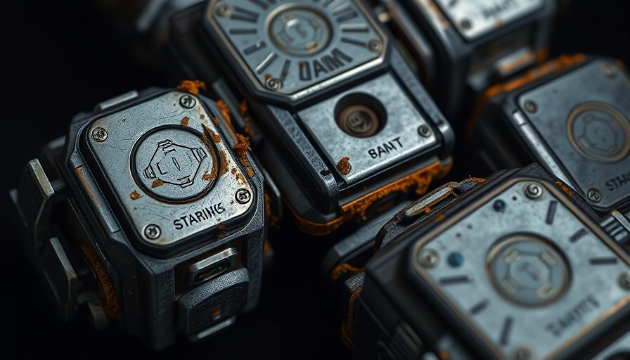 Damaged Starlink components at a repair shop.