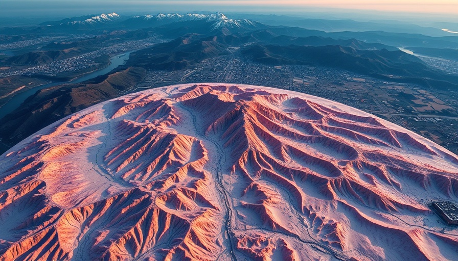 Lidar technology map shows terrain and elevation details