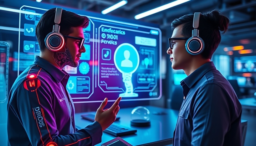 AI doppelgängers in the workplace: Human engaging with AI assistant on screen