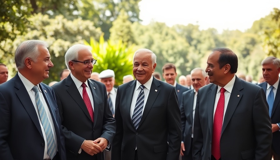 Political leaders in formal attire at outdoor event, organ transplants for immortality discussion visual