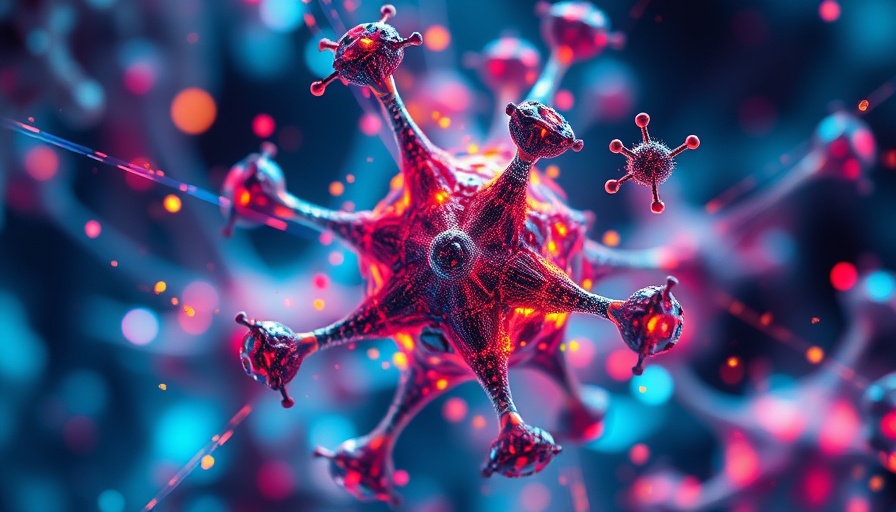 Generative AI chemical reactions visualized in vibrant colors