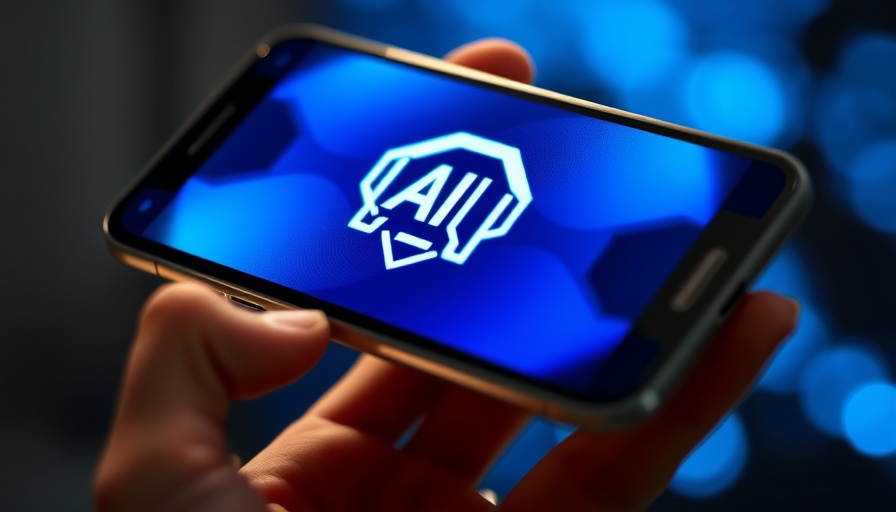 AI Copyright Settlement logo on smartphone screen, close-up.