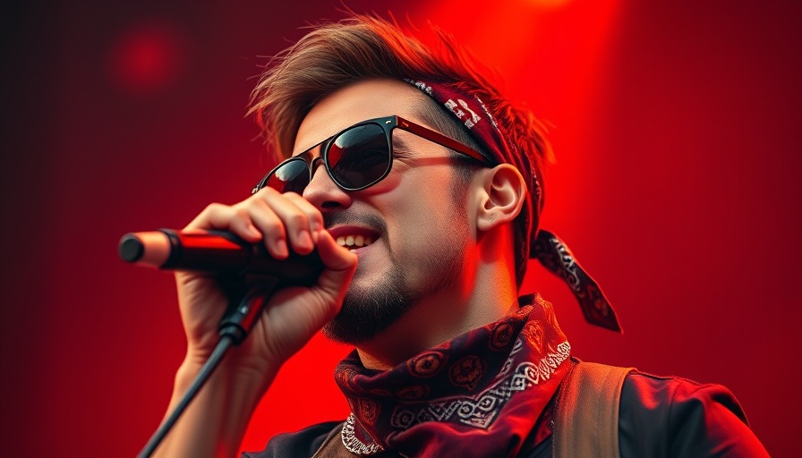 Stylish singer performing with passion and style.