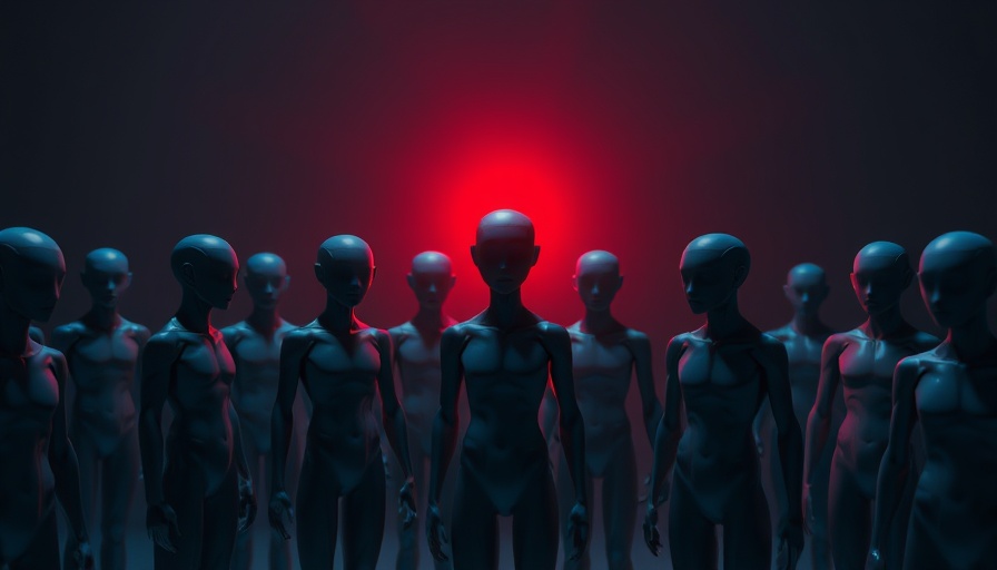 Digital art of figures symbolizing workforce conditions in AI training.