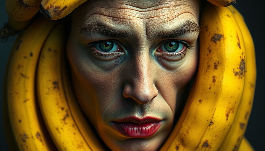 Jensen Huang Google Nano Banana AI concept blending human and fruit elements.