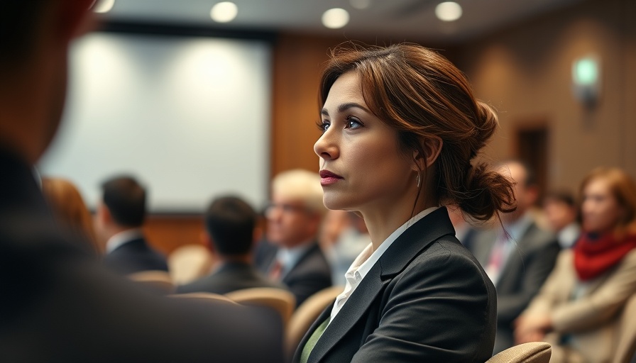 Attentive woman at a hearing on CDC vaccine guidance changes.