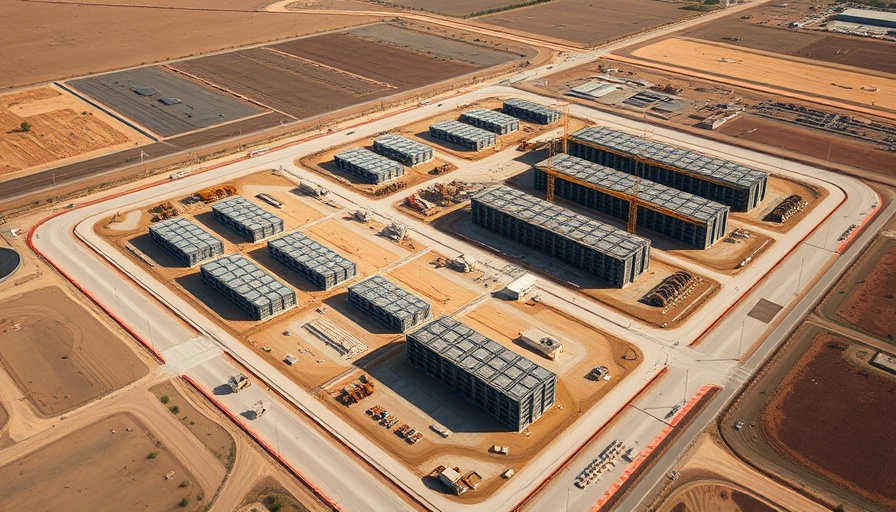 Aerial view of OpenAI New Stargate Data Centers under construction.