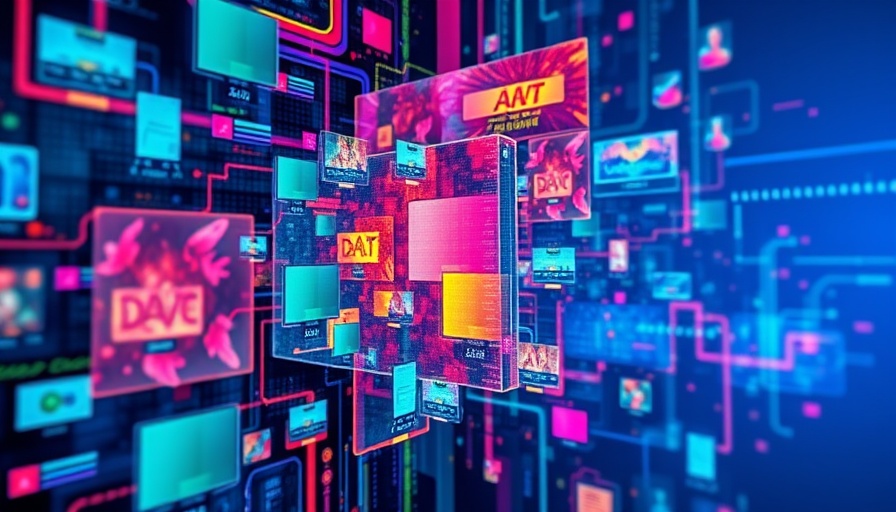Abstract digital artwork illustrating technology layers for detecting AI images.