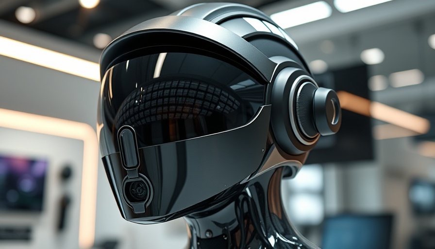 Futuristic Cognixion Brain-Computer Interface Apple Vision Pro headset on display.