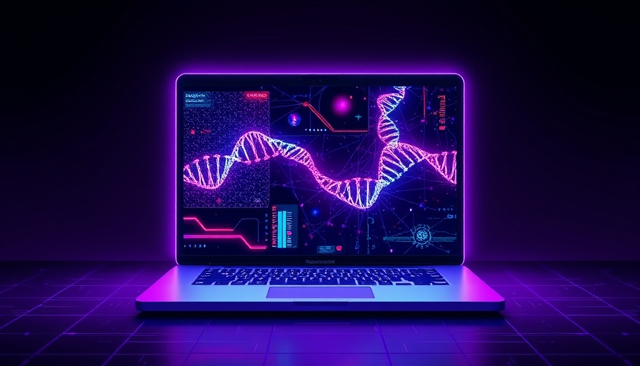 Pixelated DNA on laptop screen, illustrating zero-day vulnerabilities.
