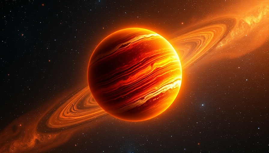 Biosignature Molecules in Brown Dwarf Atmosphere against starry backdrop.